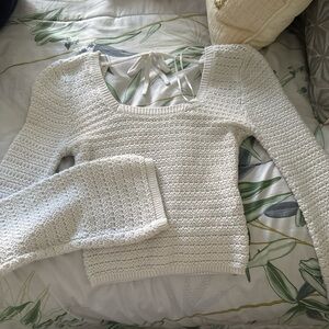 Hollister Cream Knit Sweater